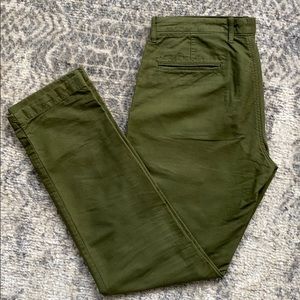J. Crew Cotton 770 Olive Chinos